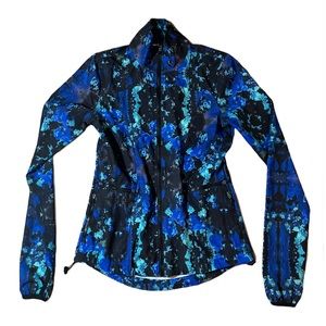 Fabletics Ninety Six Abstract Windbreaker Full Zip Running Jacket